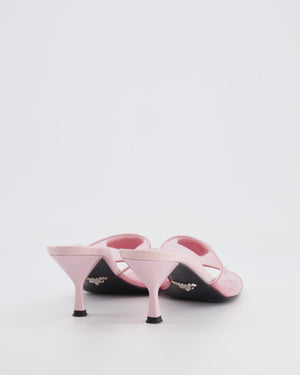 *HOT* Prada Pink PVC Mules Heels with Logo Detail Size EU 35.5 RRP £780