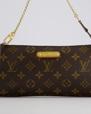 *FIRE PRICE* Louis Vuitton Brown Eva Pochette Bag in Monogram Canvas with Gold Hardware