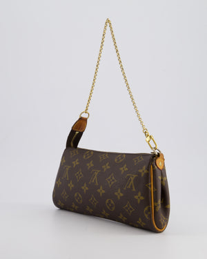 *FIRE PRICE* Louis Vuitton Brown Eva Pochette Bag in Monogram Canvas with Gold Hardware