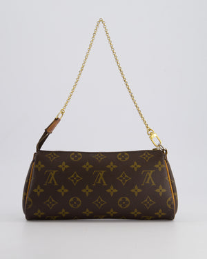 *FIRE PRICE* Louis Vuitton Brown Eva Pochette Bag in Monogram Canvas with Gold Hardware