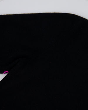 Louis Vuitton Menswear Black Cashmere Jumper with Pink Logo Monogram Size XXL (UK 44)