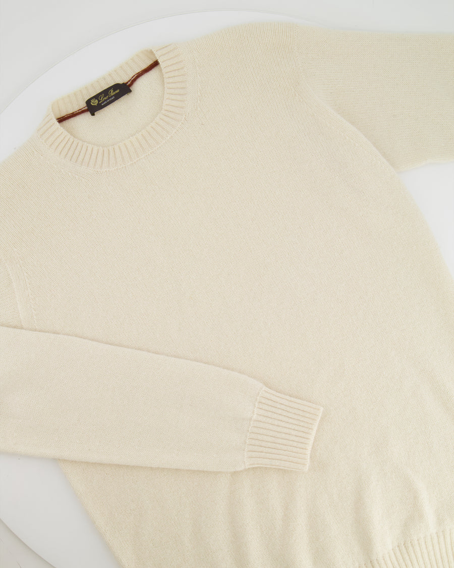 Loro Piana Menswear Cream Cashmere Jumper Size IT 50 (UK 40)