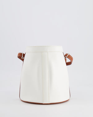 Hermès Vintage Small Farming Bag in White and Gold Epsom Leather with Gold Hardware