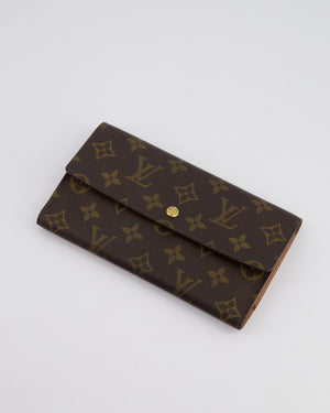 Louis Vuitton Vintage Monogram Canvas Wallet with Gold Hardware