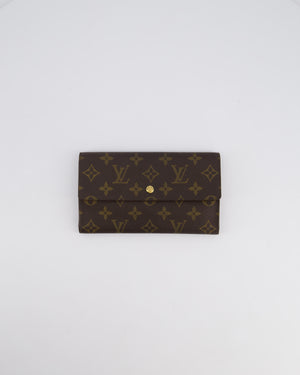 Louis Vuitton Vintage Monogram Canvas Wallet with Gold Hardware