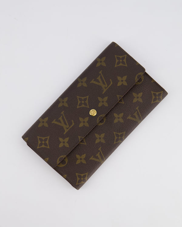 Louis Vuitton Vintage Monogram Canvas Wallet with Gold Hardware