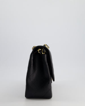 *AMAZING CONDITION* Chanel Black Jumbo Classic Double Flap Bag in Caviar Leather with Gold Hardware