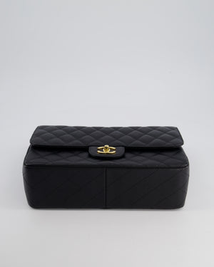 *AMAZING CONDITION* Chanel Black Jumbo Classic Double Flap Bag in Caviar Leather with Gold Hardware