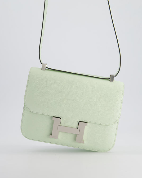 *RARE* Hermès Constance III Miroir 1 - 24cm Bag in Vert Fizz Epsom Leather with Palladium Hardware