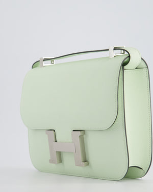 *RARE* Hermès Constance III Miroir 1 - 24cm Bag in Vert Fizz Epsom Leather with Palladium Hardware