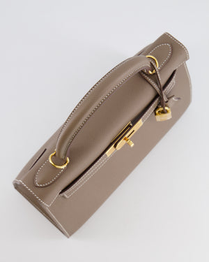 Hermès Kelly Sellier Bag 28cm in Etoupe Epsom Leather with Gold Hardware