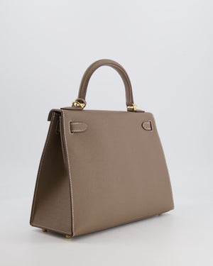 Hermès Kelly Sellier Bag 28cm in Etoupe Epsom Leather with Gold Hardware