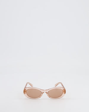 Miu Miu Pink PVC Sunglasses and Gold Logo Details