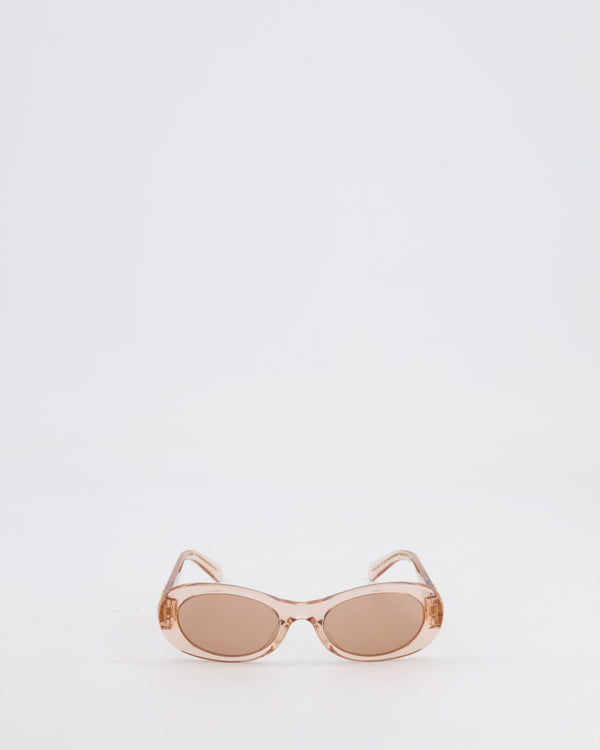 Miu Miu Pink PVC Sunglasses and Gold Logo Details