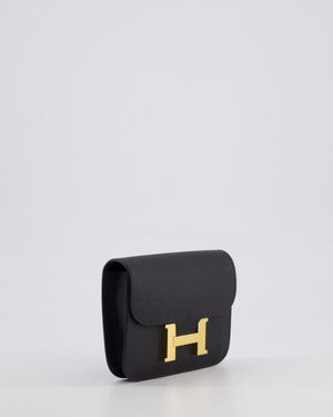 Hermès Constance Slim Belt Wallet Bag in Noir Epsom Leather with Gold Hardware