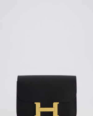 Hermès Constance Slim Belt Wallet Bag in Noir Epsom Leather with Gold Hardware