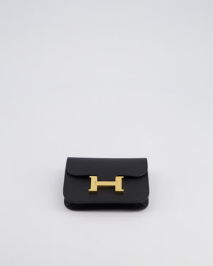 Hermès Constance Slim Belt Wallet Bag in Noir Epsom Leather with Gold Hardware