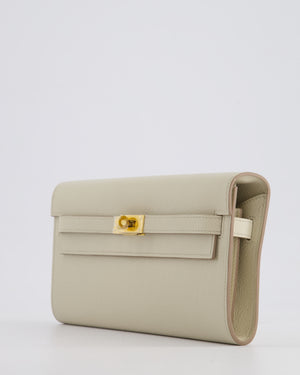 Hermès Kelly To Go Bag in Beton Evercolor Leather with Gold Hardware