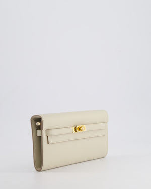 Hermès Kelly To Go Bag in Beton Evercolor Leather with Gold Hardware