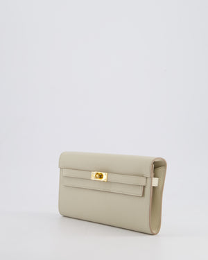 Hermès Kelly To Go Bag in Beton Evercolor Leather with Gold Hardware