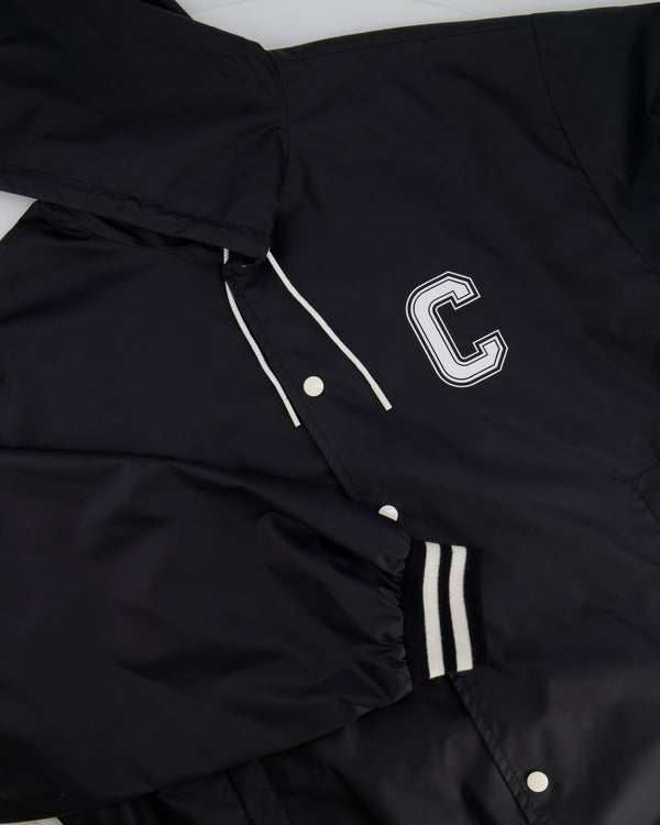 Céline Black and White Rain Jacket with Logo Details Size FR 38 (UK 10)