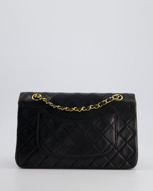 *RARE* Chanel Vintage Black Medium Classic Double Flap Bag in Lambskin Leather with 24K Gold Hardware