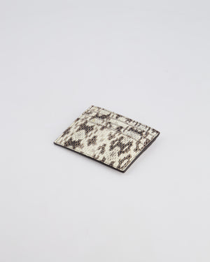 Fendi Black and White Python & Leather Card Holder