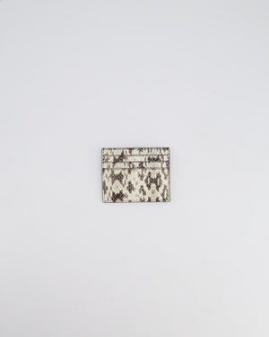 Fendi Black and White Python & Leather Card Holder