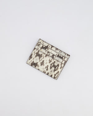 Fendi Black and White Python & Leather Card Holder