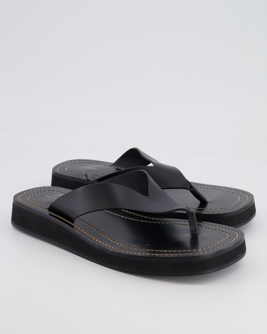 The Row Black Ginza Sandals Size EU 38 RRP £940