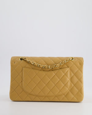 *RARE* Chanel Vintage Caramel Medium Classic Double Flap Bag in Caviar Leather with 24K Gold Hardware