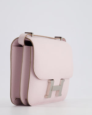 *SUPER RARE* Hermès Constance III Mini Miroir 18cm Bag in Mauve Pale Chèvre Mysore Leather with Palladium Hardware