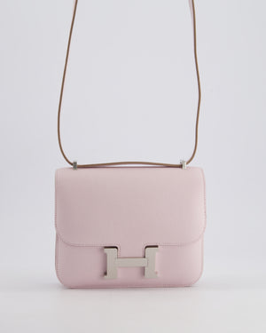 *SUPER RARE* Hermès Constance III Mini Miroir 18cm Bag in Mauve Pale Chèvre Mysore Leather with Palladium Hardware