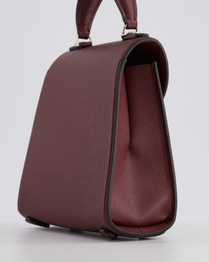 Simone Rocha Oxblood Valentine Bag in Grained Calfskin Leather with Silver Hardware RRP £1,195