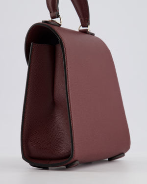 Simone Rocha Oxblood Valentine Bag in Grained Calfskin Leather with Silver Hardware RRP £1,195