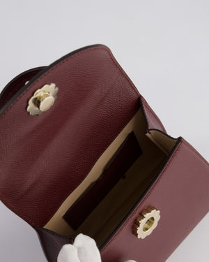 Simone Rocha Oxblood Valentine Bag in Grained Calfskin Leather with Silver Hardware RRP £1,195