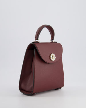 Simone Rocha Oxblood Valentine Bag in Grained Calfskin Leather with Silver Hardware RRP £1,195