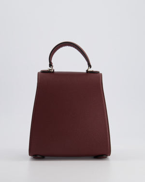 Simone Rocha Oxblood Valentine Bag in Grained Calfskin Leather with Silver Hardware RRP £1,195