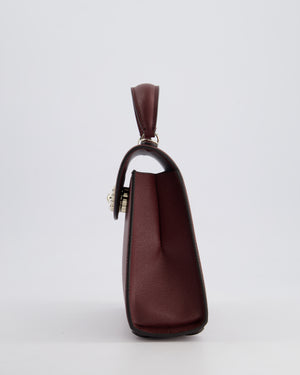 Simone Rocha Oxblood Valentine Bag in Grained Calfskin Leather with Silver Hardware RRP £1,195