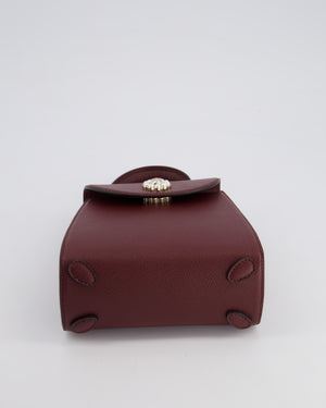 Simone Rocha Oxblood Valentine Bag in Grained Calfskin Leather with Silver Hardware RRP £1,195