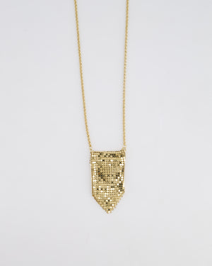 Paco Rabanne Gold Mini Mesh Pouch Necklace