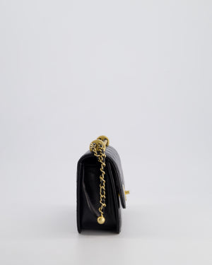 *HOT* Chanel 22B Black Mini Flap Bag in Lambskin Leather with Brushed Gold Hardware