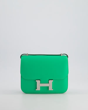 *RARE COLOUR* Hermès Constance III Mini Miroir 18cm Bag in Vert Comics Epsom Leather with Palladium Hardware