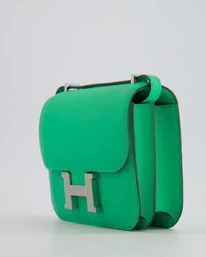 *RARE COLOUR* Hermès Constance III Mini Miroir 18cm Bag in Vert Comics Epsom Leather with Palladium Hardware