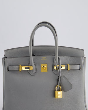 Hermès Birkin Retourne 25cm Bag in Bleu Glacier Togo Leather with Gold Hardware