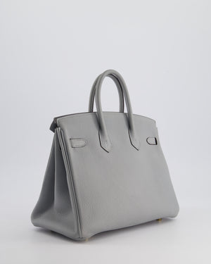 Hermès Birkin Retourne 25cm Bag in Bleu Glacier Togo Leather with Gold Hardware