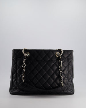 Chanel Black Caviar GST Grand Shopper Tote Bag with Silver Hardware