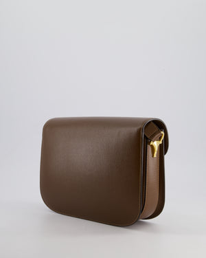 Gucci Brown Leather Horsebit 1955 Small Shoulder Bag with Gold Hardware