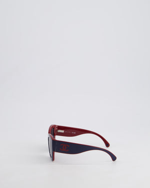 Chanel Burgundy/Navy Butterfly Sunglasses RRP: £385