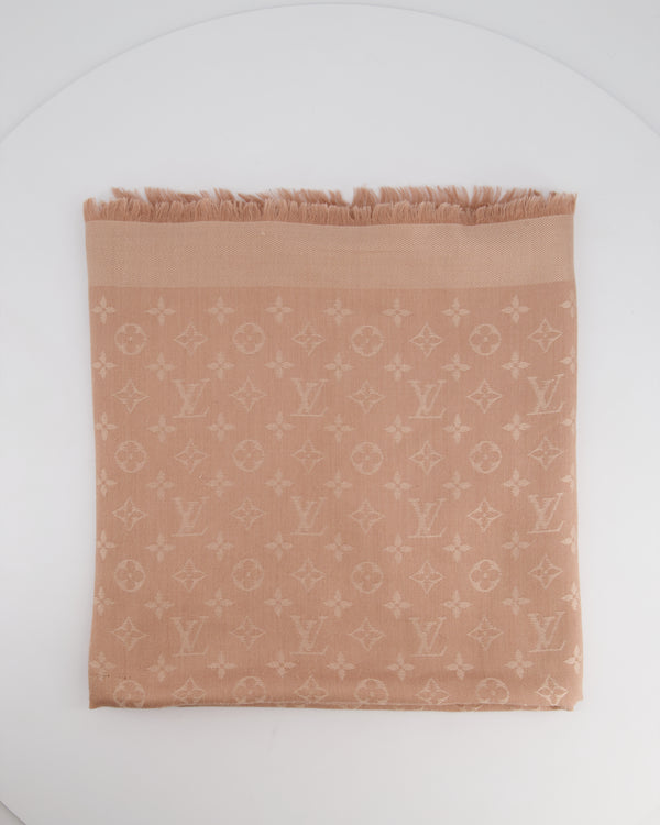 Louis Vuitton Pink Silk Monogram Shawl Size Size 142.5 cm x 142.5cm